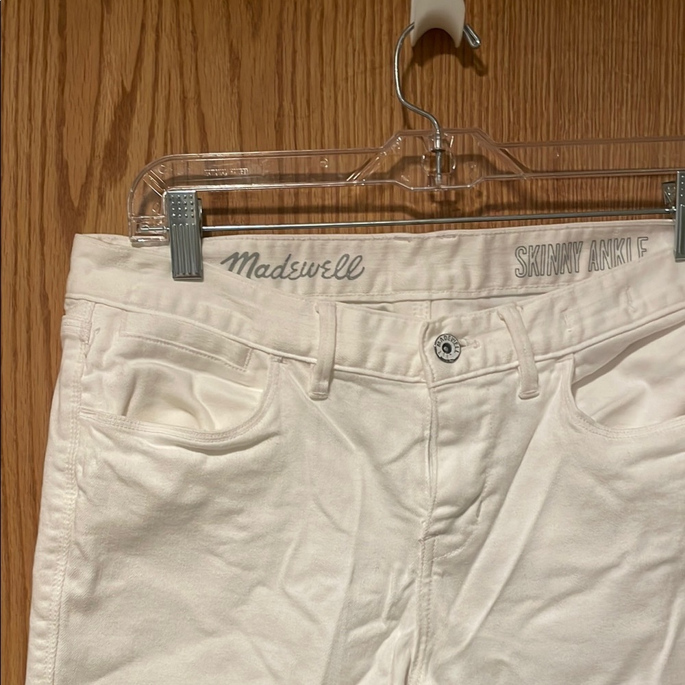 Madewell Ivory Skinny Ankle Jeans